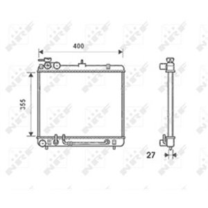 NRF 53256 - Engine radiator fits: HYUNDAI ATOS 1.0 02.98-07.03