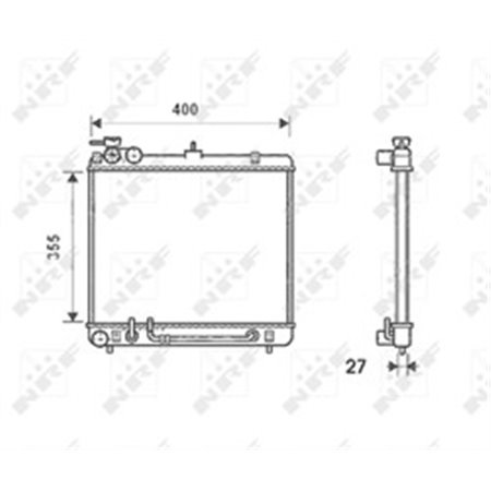 53256 Radiator, engine cooling NRF