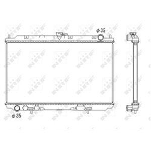 NRF 53438 Mootori radiaator sobib: NISSAN ALMERA TINO 2.2D 08.00 02.06