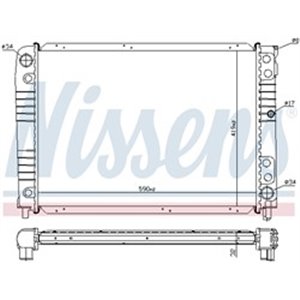 NISSENS 65537A - Engine radiator fits: VOLVO 740, 940, 940 II 2.3 08.87-10.98