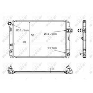 NRF 58382 Mootori radiaator sobib: TOYOTA YARIS 1.5H 03.12 