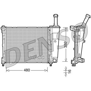 DRM13016 Mootori radiaator sobib: LANCIA YPSILON 1.2/1.2LPG 05.11 