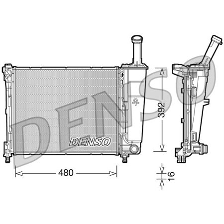 DRM13016 Радиатор, охлаждение двигателя DENSO