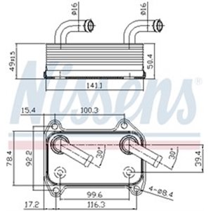 NIS 90707 Oil cooler (automatic/manual) fits: VOLVO S40 I, V40 1.6 2.0 07.9