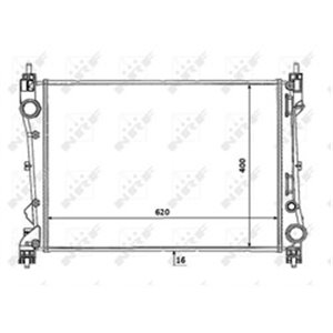 NRF 53935 Mootori radiaator sobib: FIAT DOBLO, DOBLO CARGO OPEL COMBO TOUR