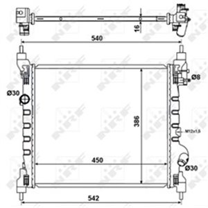 NRF 53195 Mootori radiaator sobib: CHEVROLET SPARK 1.0 1.2LPG 03.10 