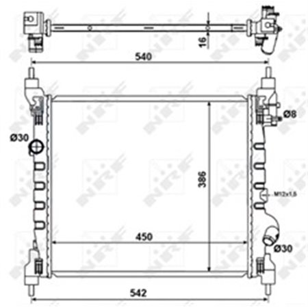 53195 Radiaator,mootorijahutus NRF