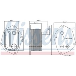 90720 Oil Cooler, engine oil NISSENS - Top1autovaruosad