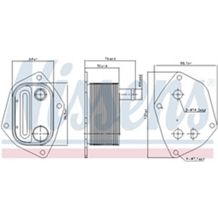 90720 Oil Cooler, engine oil NISSENS