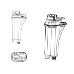 NRF 454042 - Coolant expansion tank (with plug) fits: BMW 3 (E30), 3 (E36), 5 (E39), 7 (E38), Z3 (E36) 09.90-06.03