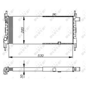 NRF 58711 Mootori radiaator (Manuaalne) sobib: OPEL KADETT E, KADETT E COMB