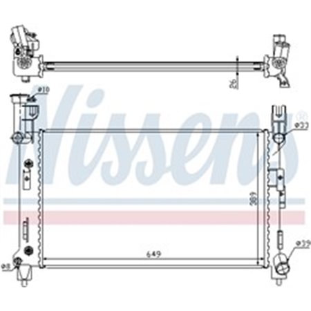 60996A Kylare, motorkylning NISSENS