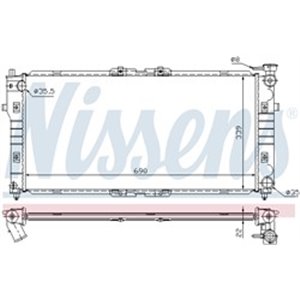 NISSENS 62392A - Engine radiator (Automatic, with first fit elements) fits: MAZDA 626 IV, 626 V, MX-6 1.8/1.9/2.0 08.91-10.02