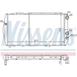 NIS 604551 Mootori radiaator sobib: AUDI 100 C2, 100 C3, 200 C2, 200 C3 1.6 