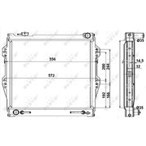 NRF 52091 Mootori radiaator sobib: TOYOTA 4 RUNNER II, CRESSIDA 2.0/3.0 07.