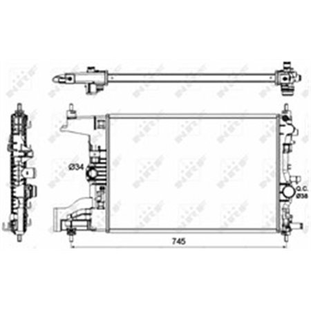 53148 Radiaator,mootorijahutus NRF