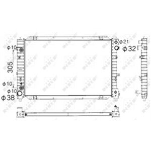 NRF 53377 Mootori radiaator sobib: MAZDA TRIBUTE 3.0 03.00 05.08