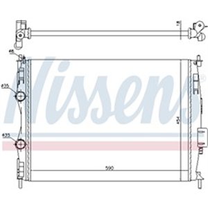 NISSENS 67368 - Engine radiator (Manual) fits: NISSAN QASHQAI I 1.6/1.6LPG/2.0 02.07-04.14