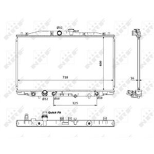 NRF 53393 Mootori radiaator sobib: HONDA ACCORD VII 2.4 02.03 05.08