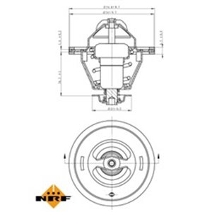 NRF 725125 Cooling system thermostat (74°C) fits: FIAT DUCATO OPEL ARENA R