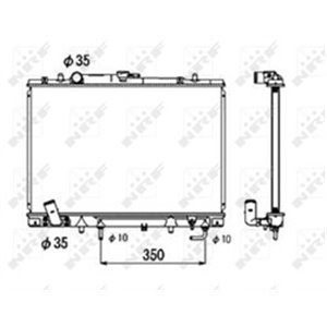 NRF 53687 Mootori radiaator sobib: MITSUBISHI PAJERO II, PAJERO SPORT I 3.0