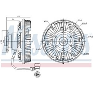 NISSENS 86077 - Fan clutch fits: MERCEDES ACTROS MP2 / MP3 OM541.920-OM541.999 04.03-