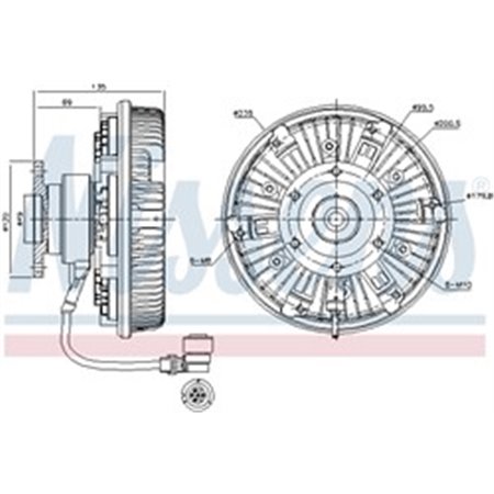 86077 Sidur, radiaatoriventilaator NISSENS