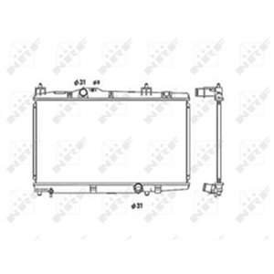 NRF 53449 Mootori radiaator (lihtsalt paigaldatav) sobib: TOYOTA YARIS, YAR