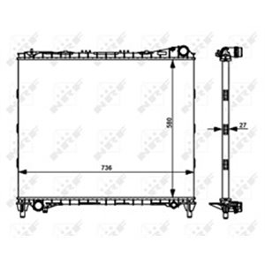 NRF 59174 Mootori radiaator sobib: LAND ROVER DISCOVERY V, RANGE ROVER IV, 