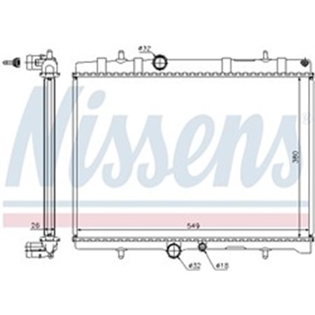 NISSENS 63689A - Engine radiator (with first fit elements) fits: CITROEN BERLINGO/MINIVAN, C4, C4 I, XSARA PEUGEOT 307, PARTNER