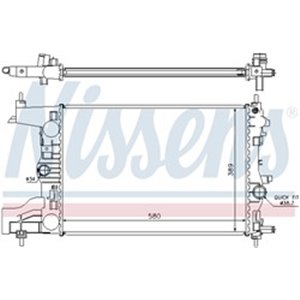 NIS 630726 Mootori radiaator sobib: OPEL ASTRA J, ASTRA J GTC 1.3D/1.7D 09.0