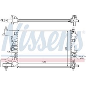 NISSENS 630726 - Engine radiator fits: OPEL ASTRA J, ASTRA J GTC 1.3D/1.7D 09.09-10.15