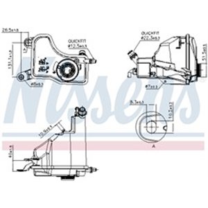 NISSENS 996153 - Coolant expansion tank (with level sensor) fits: BMW 1 (E81), 1 (E82), 1 (E87), 1 (E88), 3 (E90), 3 (E91), 3 (E