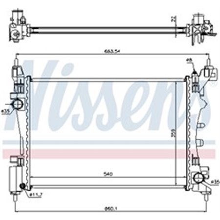 636005 Kylare, motorkylning NISSENS