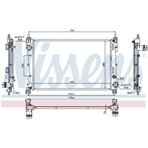 NIS 617854 Mootori radiaator (Manuaalne) sobib: FIAT DOBLO, DOBLO CARGO OPE