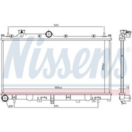 606532 Radiaator,mootorijahutus NISSENS