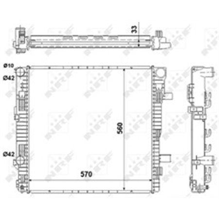 53895 Radiaator,mootorijahutus NRF