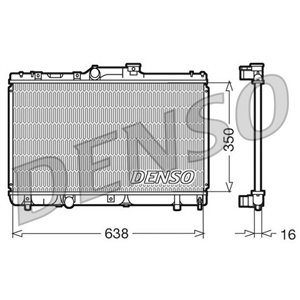 DENSO DRM50013 - Engine radiator fits: TOYOTA CELICA, COROLLA 1.3-1.8 05.92-01.02