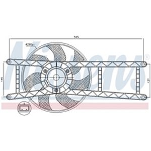 NIS 85145 Radiaatori ventilaator (korpusega) sobib: FIAT PANDA 1.1 1.4CNG 0