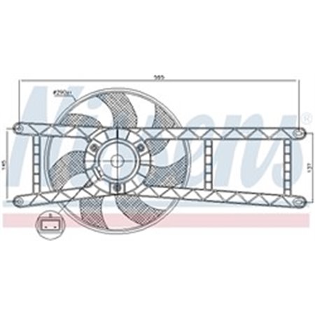 85145 Ventilaator,mootorijahutus NISSENS