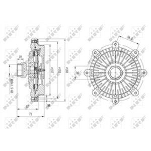 NRF 49635 - Fan clutch fits: FORD RANGER 2.5D 10.99-06.06