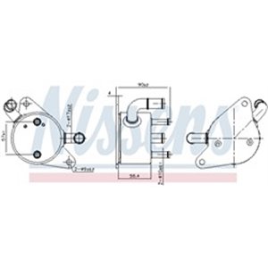 NISSENS 91284 - Oil radiator (with housing) fits: MAZDA 3, 5 2.0 12.08-