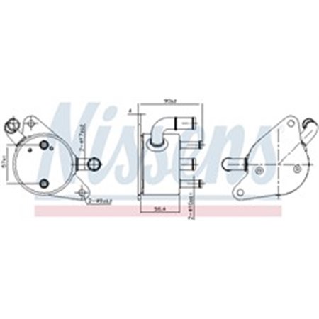 91284 Oil Cooler, automatic transmission NISSENS