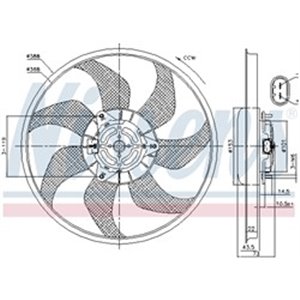 NIS 85776 radiaatori ventilaator (koos korpusega) OPEL ADAM, CORSA D 1.0 1.