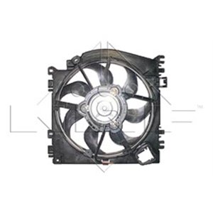 NRF 47371 - Radiator fan (with housing) fits: NISSAN MICRA C+C III, MICRA III, NOTE; RENAULT CLIO III, MODUS, TWINGO II, WIND 1.