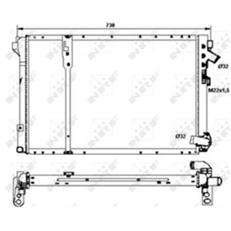 58060 Radiaator,mootorijahutus NRF