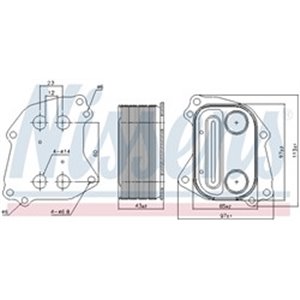 90963 Oil Cooler, engine oil NISSENS - Top1autovaruosad