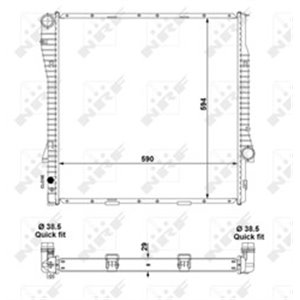 NRF 55330 Mootori radiaator sobib: BMW X5 (E53) 3.0/3.0D 04.00 10.06