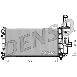 DENSO DRM09102 - Engine radiator (Manual) fits: FIAT PUNTO 1.2/1.2CNG 09.99-03.12