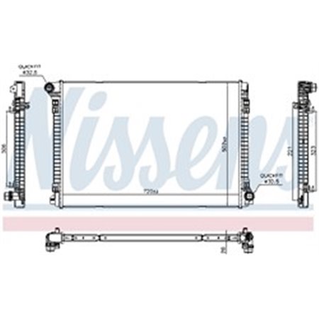 606704 Radiator, engine cooling NISSENS